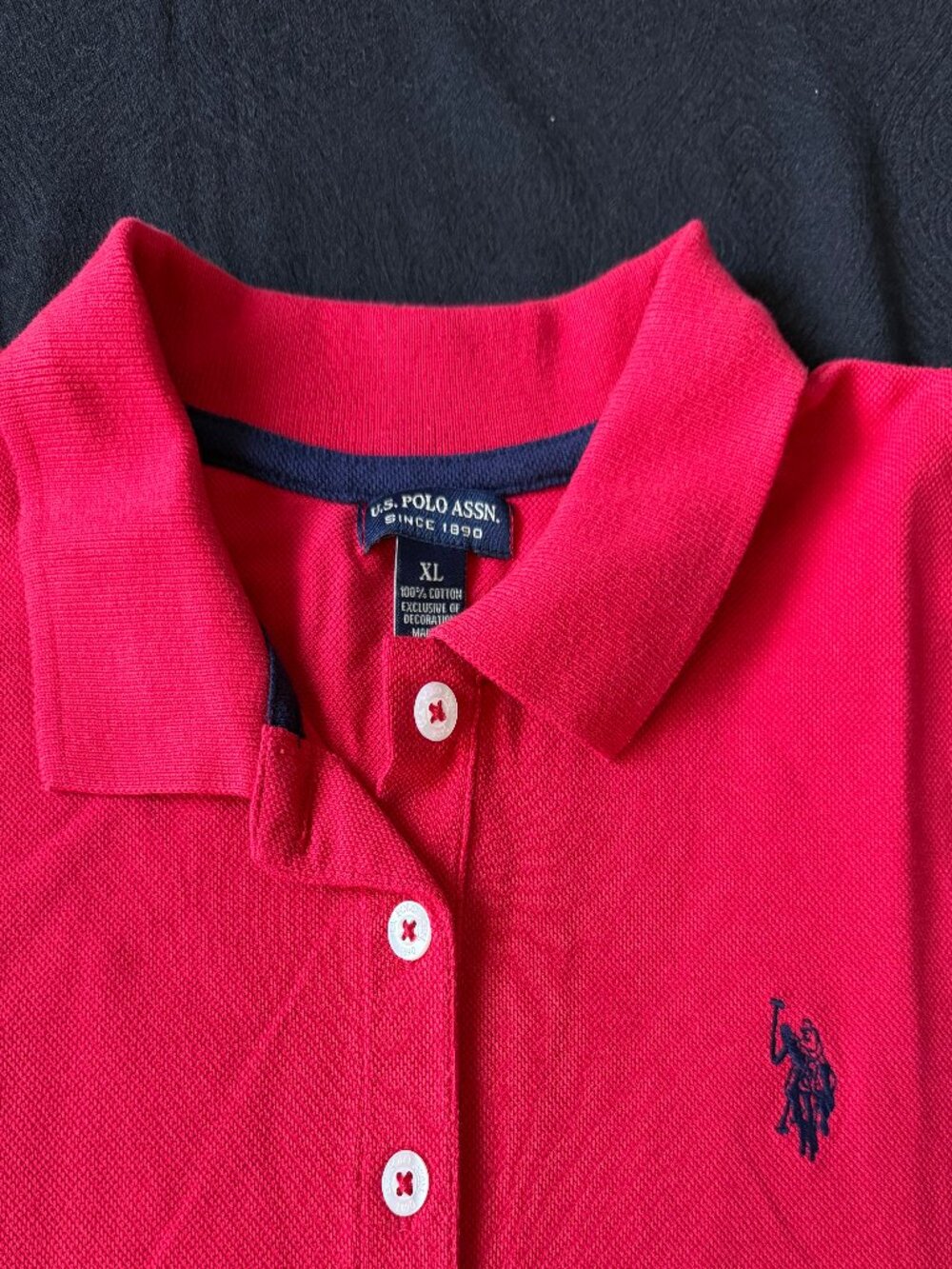 US Polo Assn - Red 100% Cotton Polo shirt - XL